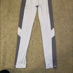 light and dark grey UNDERAMOUR leggings